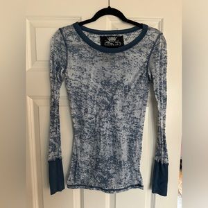 Burnout Long Sleeve Top - Size S